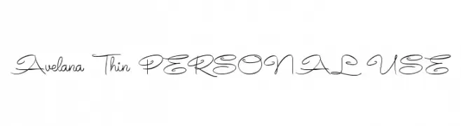 Avelana Thin PERSONAL USE  免费字体下载