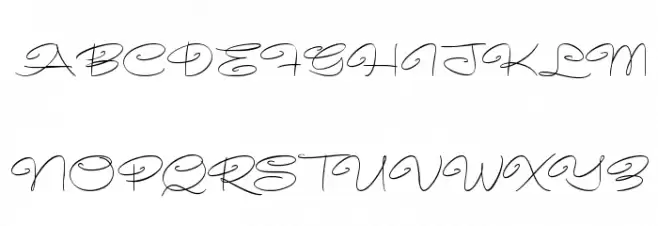 Avelana Thin PERSONAL USE 字体 大写