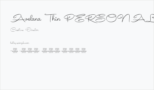 Avelana Thin PERSONAL USE Business Card