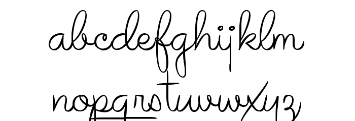 Avelana Thin PERSONAL USE Font LOWERCASE