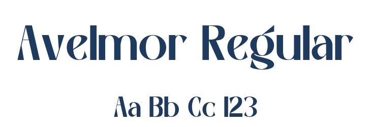 Avelmor Regular Font Preview