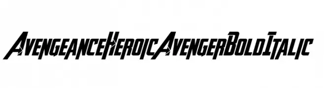 Avengeance Heroic Avenger Bold Italic  les polices de caractères gratuit tlcharger