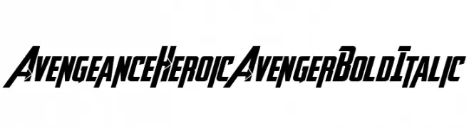 Avengeance Heroic Avenger Bold Italic  les polices de caractères gratuit tlcharger