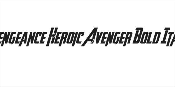 Avengeance Heroic Avenger Bold Italic Logo