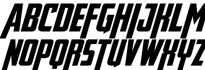 Avengeance Heroic Avenger Bold Italic Font LOWERCASE