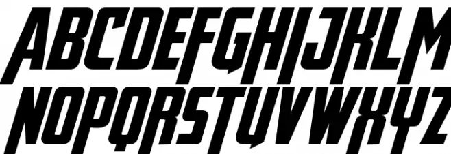 Avengeance Heroic Avenger Bold Italic Fuentes MINÚSCULAS