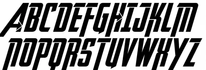 Avengeance Heroic Avenger Bold Italic फ़ॉन्ट अपरकेस