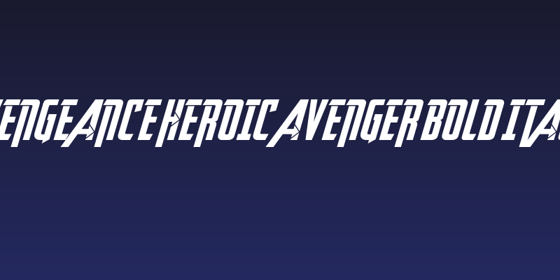 Avengeance Heroic Avenger Bold Italic Social Header