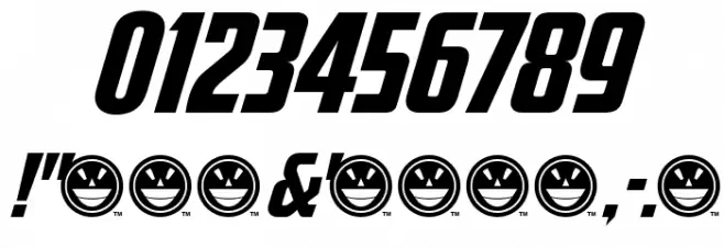 Avengeance Heroic Avenger Italic Font OTHER CHARS