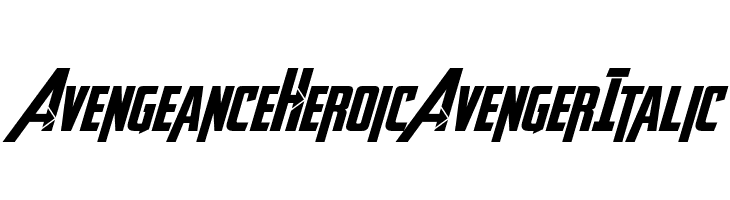 Avengeance Heroic Avenger Italic  Free Fonts Download