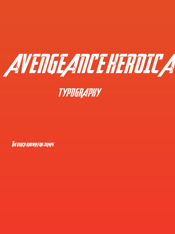 Avengeance Heroic Avenger Italic Poster