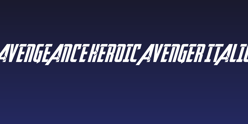 Avengeance Heroic Avenger Italic Social Header