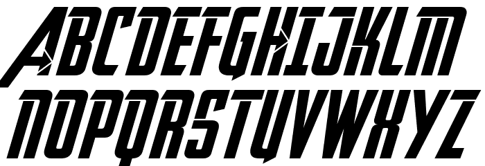 avengers font non-italicized download