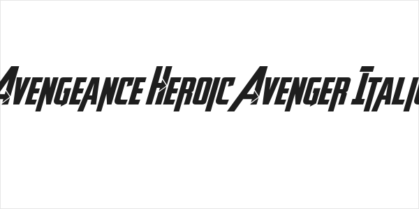 Avengeance Heroic Avenger Italic Logo