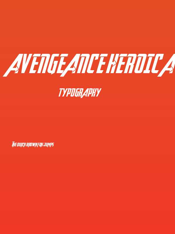 Avengeance Heroic Avenger Italic Poster