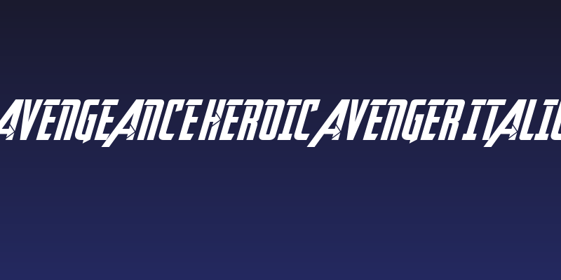 Avengeance Heroic Avenger Italic Social Header