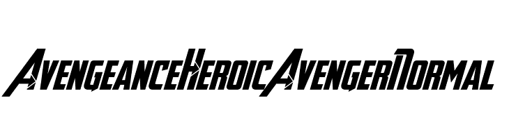 number 6 avengers font