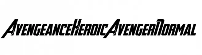 Avengeance Heroic Avenger Normal  font caratteri gratis