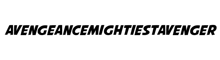 Avengeance Mightiest Avenger  font caratteri gratis
