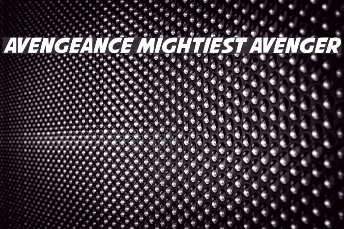 Avengeance Mightiest Avenger Font examples