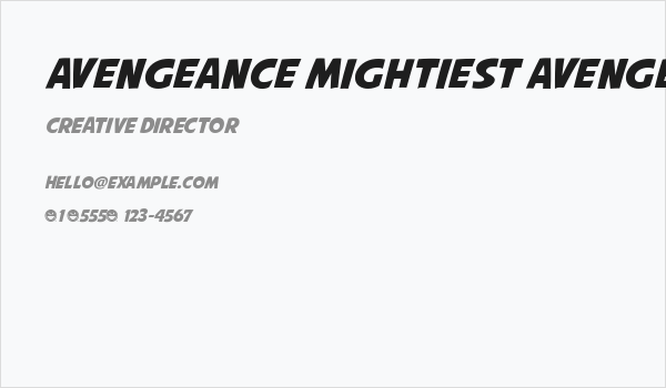 Avengeance Mightiest Avenger Business Card