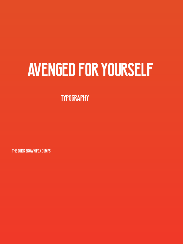 Avenged For Yourself Poster