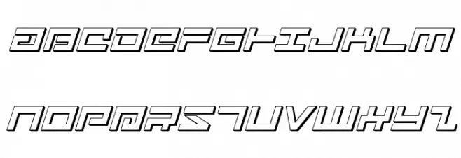 Avenger 3D Italic Fonte MAIÚSCULAS