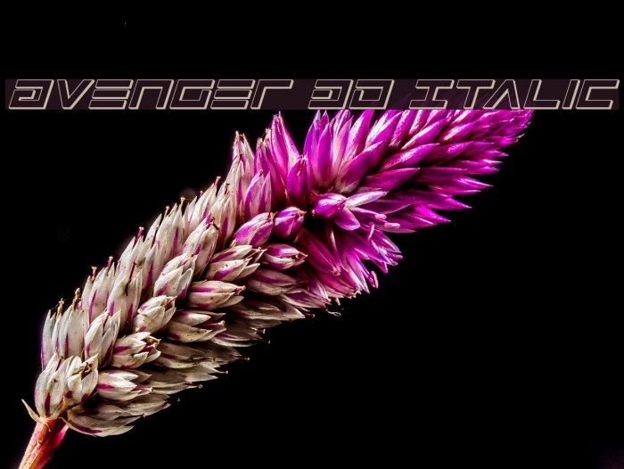 Avenger 3D Italic Example 2