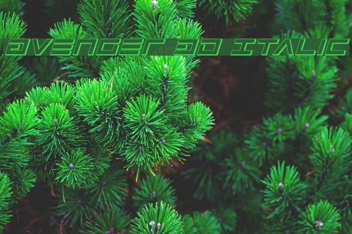 Avenger 3D Italic Example 3