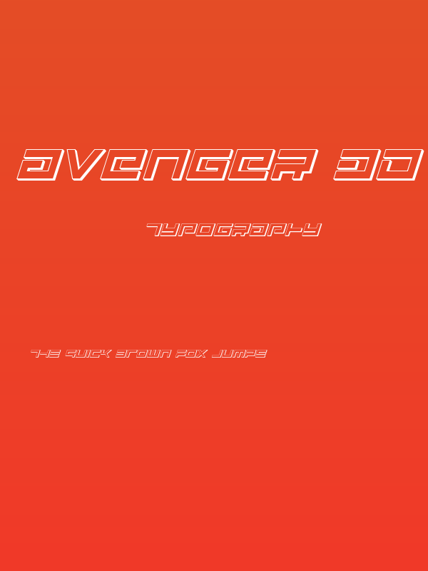 Avenger 3D Italic Poster