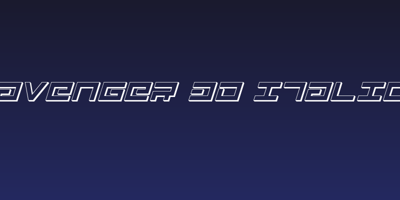 Avenger 3D Italic Social Header