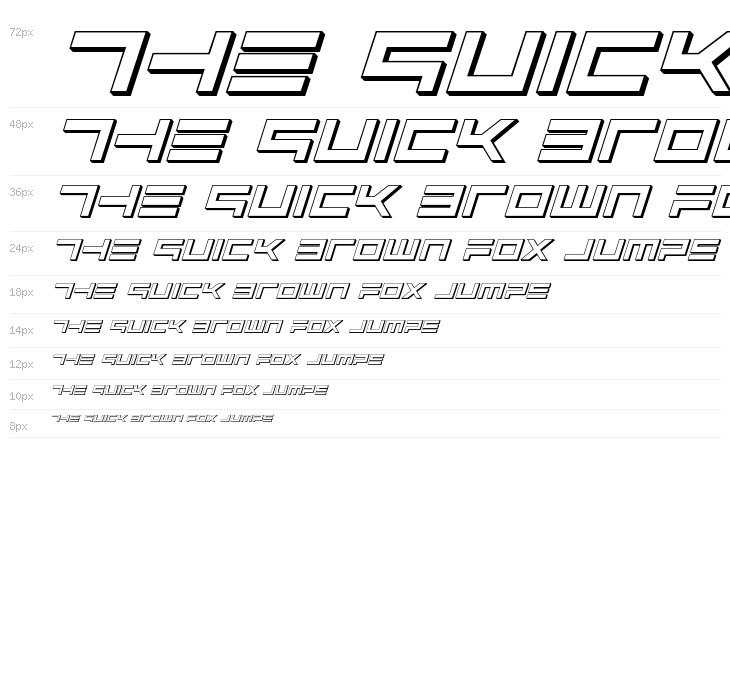 Avenger 3D Italic Waterfall