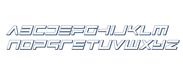 Avenger 3D Italic Lowercase