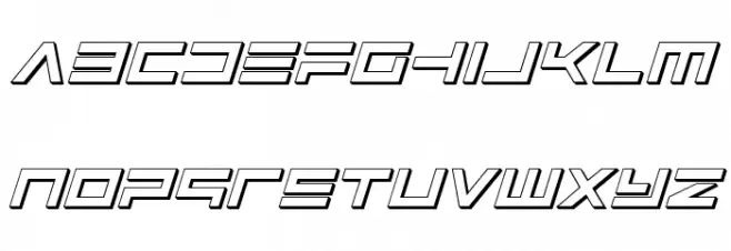 Avenger 3D Italic 字体 小写