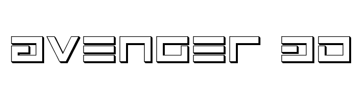 Avenger 3D  Frei Schriftart Herunterladen