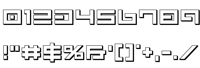 Avenger 3D Font OTHER CHARS