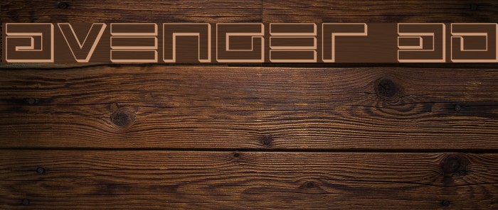 Avenger 3D Font examples
