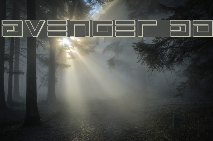 Avenger 3D Font examples