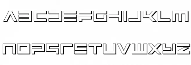 Avenger 3D Font Litere mici