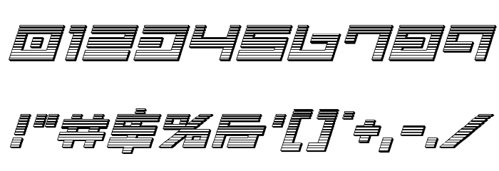 Avenger Chrome Italic Font OTHER CHARS