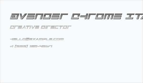 Avenger Chrome Italic Business Card
