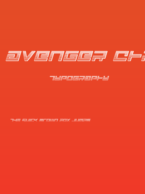 Avenger Chrome Italic Poster