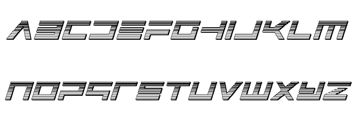 Avenger Chrome Italic Font LOWERCASE