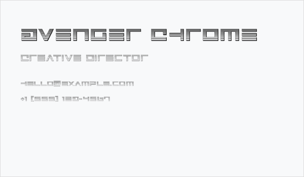 Avenger Chrome Business Card