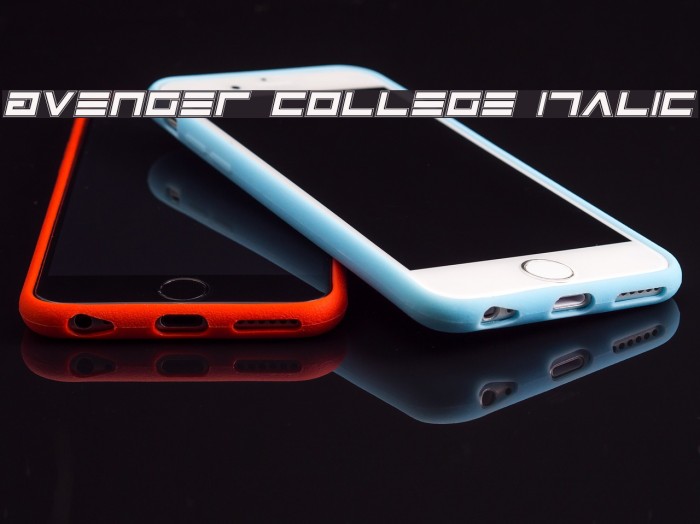 Avenger College Italic Font examples
