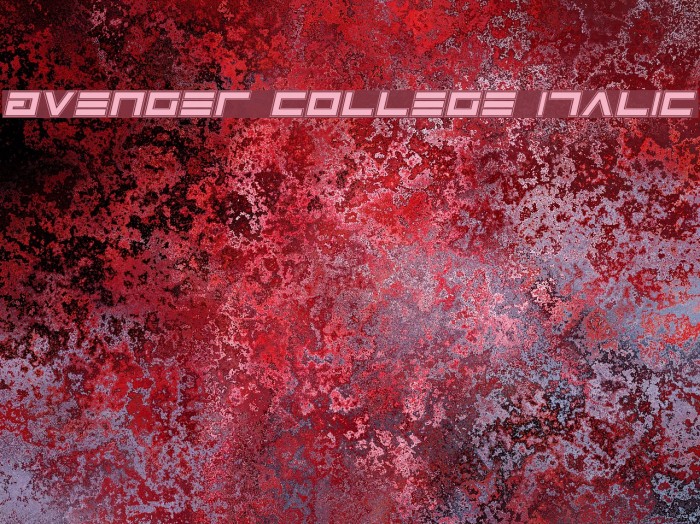 Avenger College Italic Font examples