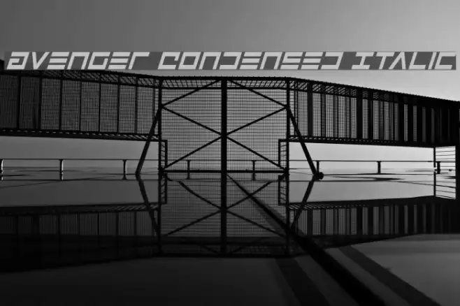 Avenger Condensed Italic Example 3