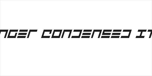 Avenger Condensed Italic Logo