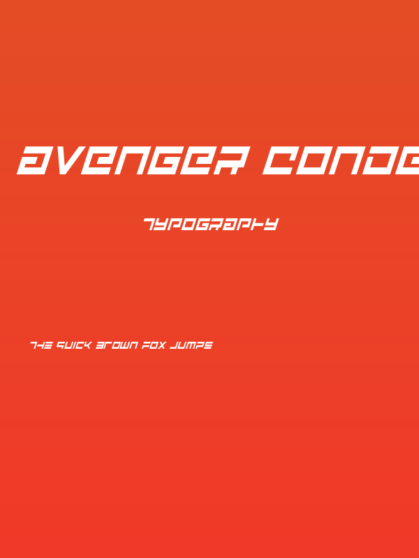 Avenger Condensed Italic Poster