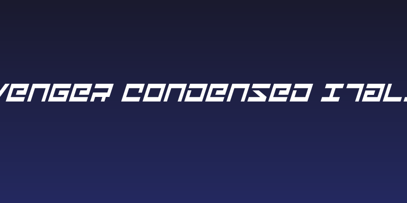 Avenger Condensed Italic Social Header